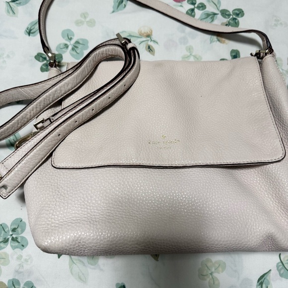 kate spade Handbags - kate spade Pebbled Leather Flap Crossbody in Light Blush